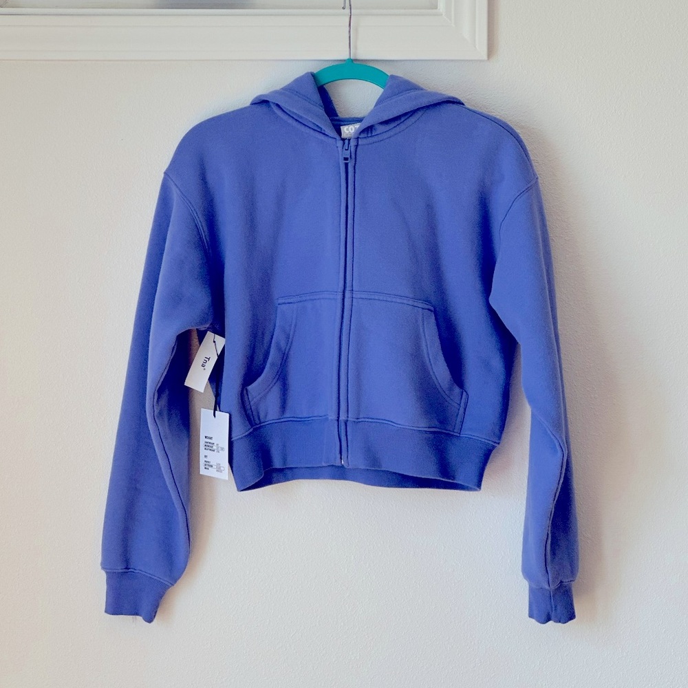 Aritzia TNA Cozy Fleece Boxy Boyfriend Zip Hoodie